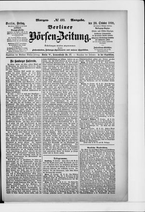 Berliner Börsen-Zeitung vom 20.10.1899