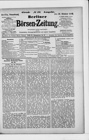 Berliner Börsen-Zeitung vom 21.10.1899