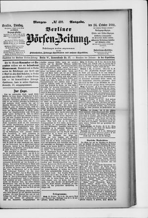 Berliner Börsen-Zeitung vom 24.10.1899