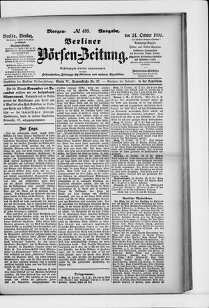 Berliner Börsen-Zeitung vom 24.10.1899