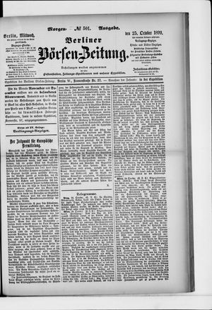 Berliner Börsen-Zeitung vom 25.10.1899