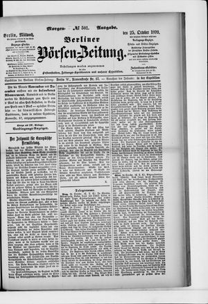 Berliner Börsen-Zeitung vom 25.10.1899