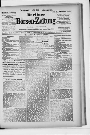 Berliner Börsen-Zeitung vom 27.10.1899
