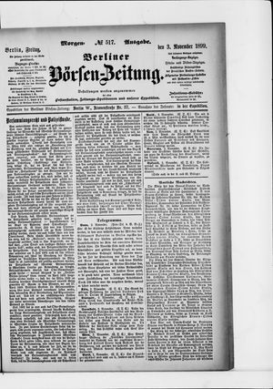 Berliner Börsen-Zeitung vom 03.11.1899