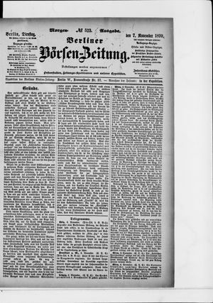 Berliner Börsen-Zeitung vom 07.11.1899