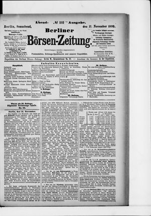 Berliner Börsen-Zeitung vom 11.11.1899