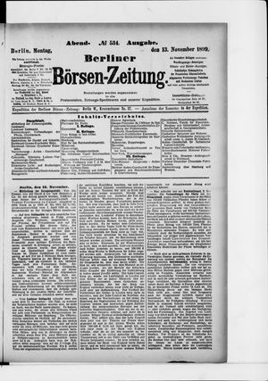 Berliner Börsen-Zeitung on Nov 13, 1899