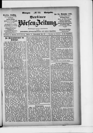 Berliner Börsen-Zeitung vom 14.11.1899