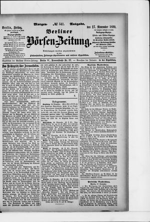 Berliner Börsen-Zeitung on Nov 17, 1899