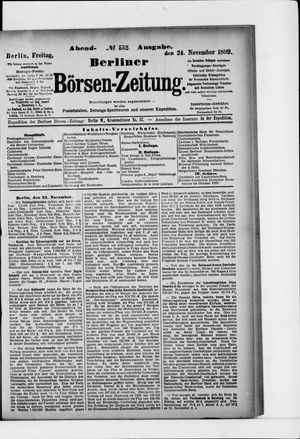 Berliner Börsen-Zeitung vom 24.11.1899