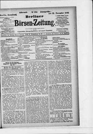 Berliner Börsen-Zeitung on Nov 25, 1899