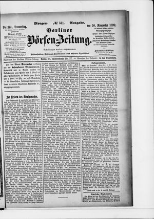 Berliner Börsen-Zeitung vom 30.11.1899