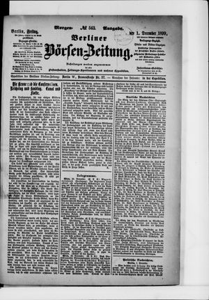 Berliner Börsen-Zeitung vom 01.12.1899
