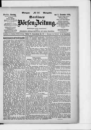 Berliner Börsen-Zeitung vom 03.12.1899