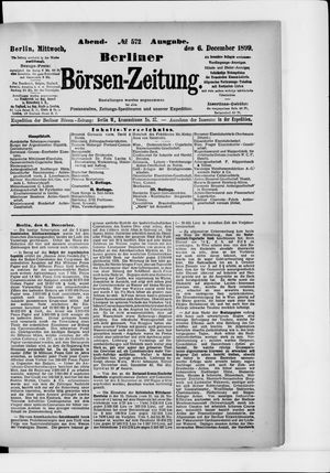 Berliner Börsen-Zeitung vom 06.12.1899