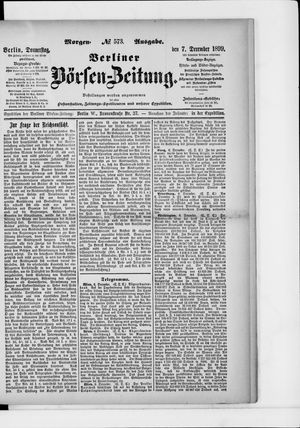 Berliner Börsen-Zeitung vom 07.12.1899