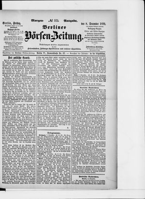Berliner Börsen-Zeitung vom 08.12.1899
