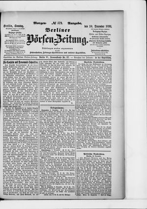 Berliner Börsen-Zeitung vom 10.12.1899