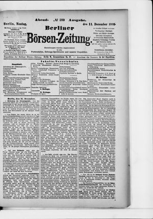 Berliner Börsen-Zeitung vom 11.12.1899