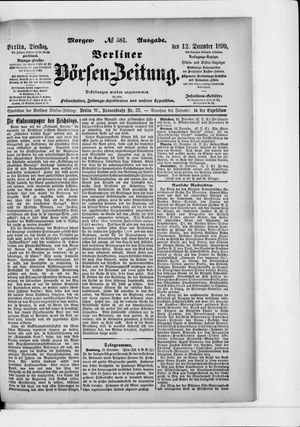 Berliner Börsen-Zeitung vom 12.12.1899