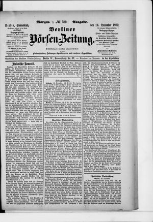 Berliner Börsen-Zeitung vom 16.12.1899