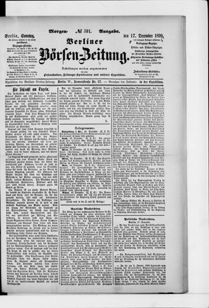 Berliner Börsen-Zeitung vom 17.12.1899