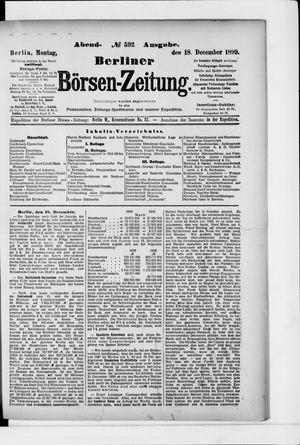 Berliner Börsen-Zeitung vom 18.12.1899