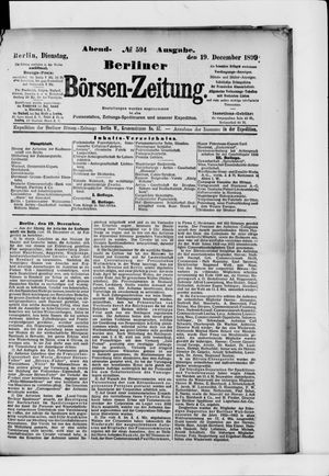 Berliner Börsen-Zeitung vom 19.12.1899
