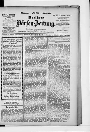Berliner Börsen-Zeitung vom 20.12.1899