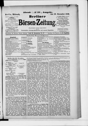 Berliner Börsen-Zeitung vom 20.12.1899