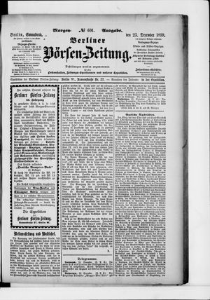 Berliner Börsen-Zeitung vom 23.12.1899