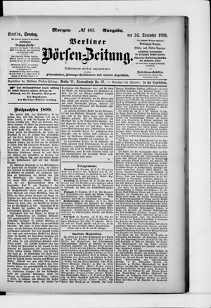 Berliner Börsen-Zeitung vom 24.12.1899
