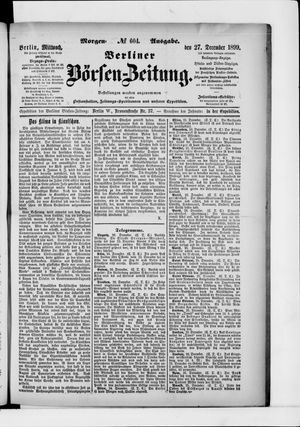 Berliner Börsen-Zeitung vom 27.12.1899