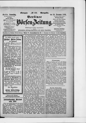 Berliner Börsen-Zeitung vom 28.12.1899