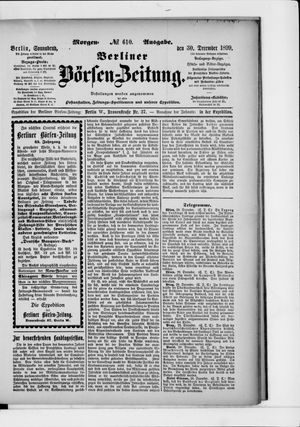 Berliner Börsen-Zeitung vom 30.12.1899