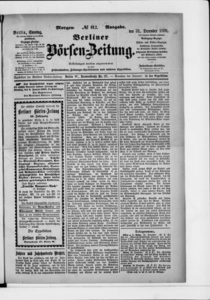 Berliner Börsen-Zeitung vom 31.12.1899