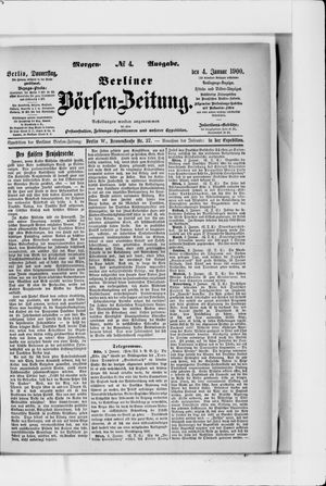 Berliner Börsen-Zeitung vom 04.01.1900