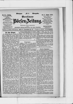 Berliner Börsen-Zeitung vom 05.01.1900