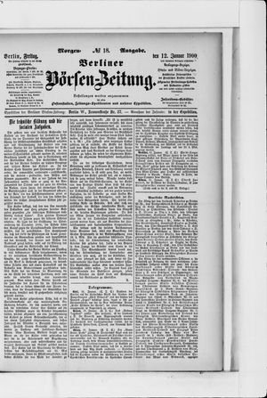 Berliner Börsen-Zeitung on Jan 12, 1900
