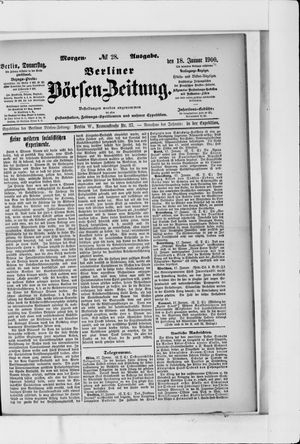 Berliner Börsen-Zeitung on Jan 18, 1900