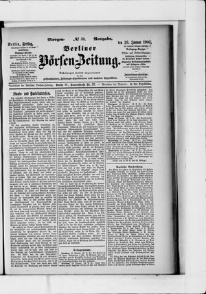 Berliner Börsen-Zeitung vom 19.01.1900