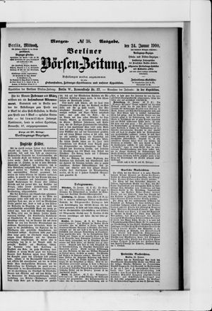 Berliner Börsen-Zeitung on Jan 24, 1900
