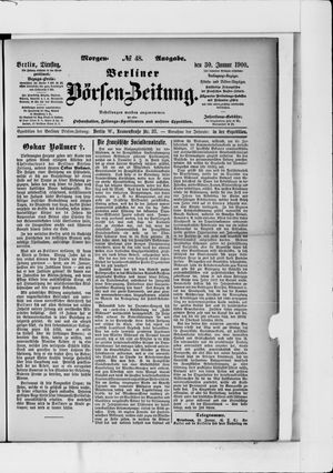 Berliner Börsen-Zeitung vom 30.01.1900