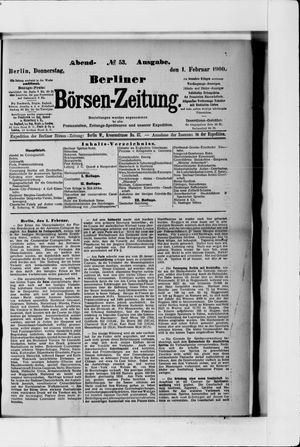 Berliner Börsen-Zeitung vom 01.02.1900