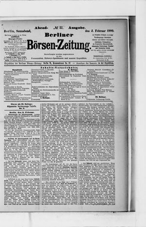 Berliner Börsen-Zeitung vom 03.02.1900