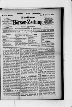 Berliner Börsen-Zeitung vom 05.02.1900