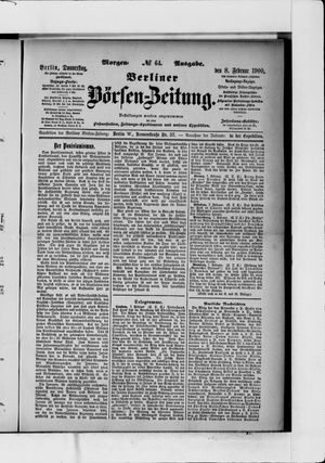 Berliner Börsen-Zeitung on Feb 8, 1900