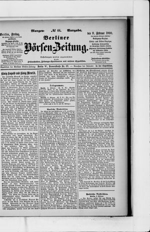 Berliner Börsen-Zeitung vom 09.02.1900