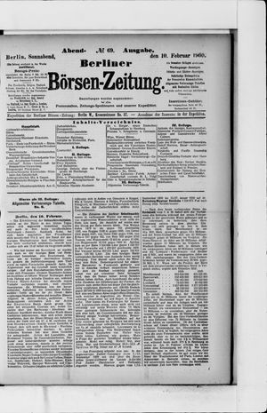 Berliner Börsen-Zeitung on Feb 10, 1900