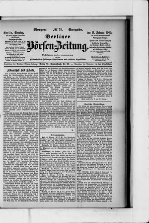 Berliner Börsen-Zeitung on Feb 11, 1900